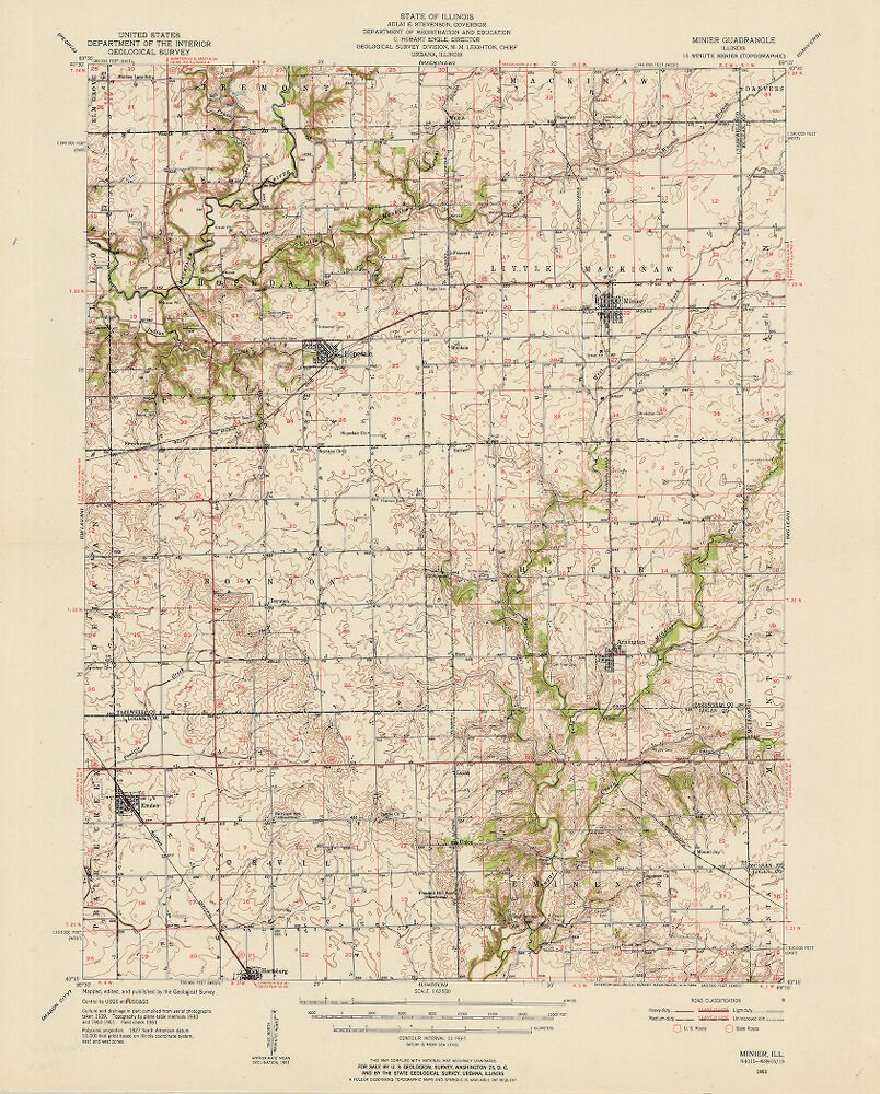 Minier quadrangle, Illinois : 15 minute series