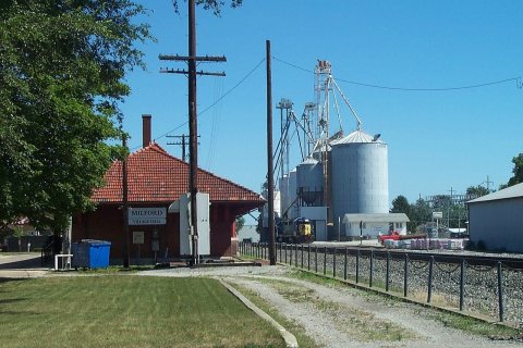 Milford Illinois Village Hall and Elevator