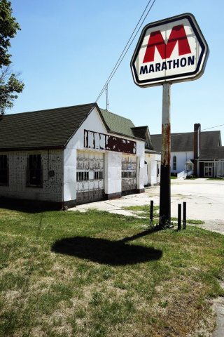 Old Marathon Filling Station, Ohio, Illinois 8-27-2012