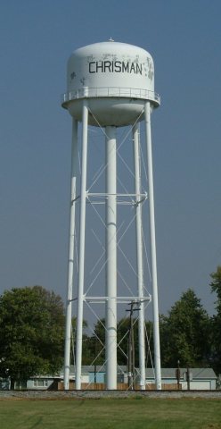 Chrisman Illinois water tower