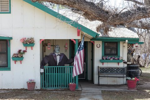 Since this photograph was taken five months after the spooky American holiday of Halloween, it's difficult to describe …