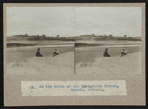 On the banks of the irrigation stream, Ganada, Arizona