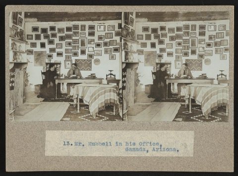 Mr. Hubbell in his office, Ganada, Arizona