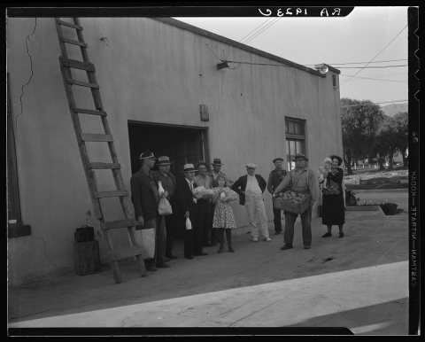 Self-help cooperative. Members of the community. Burbank, California