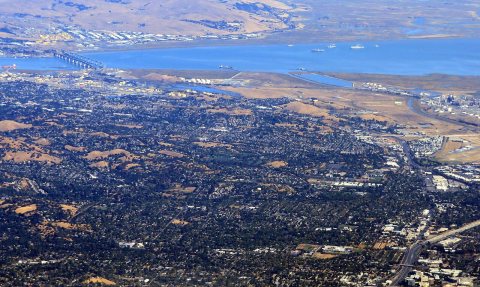 Aerial view of Pacheco and Martinez, September 2019