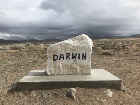Darwin Monument at the Intersection of HWY 190 and Darwin Road