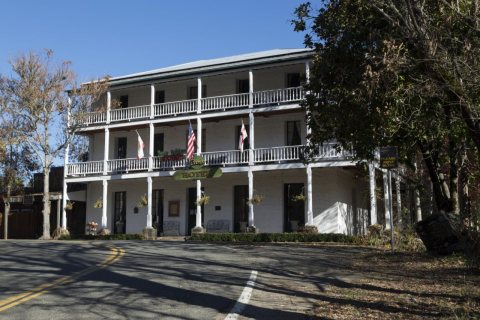 St. George Hotel, the largest structure in the town of Volcano in Amador County, California