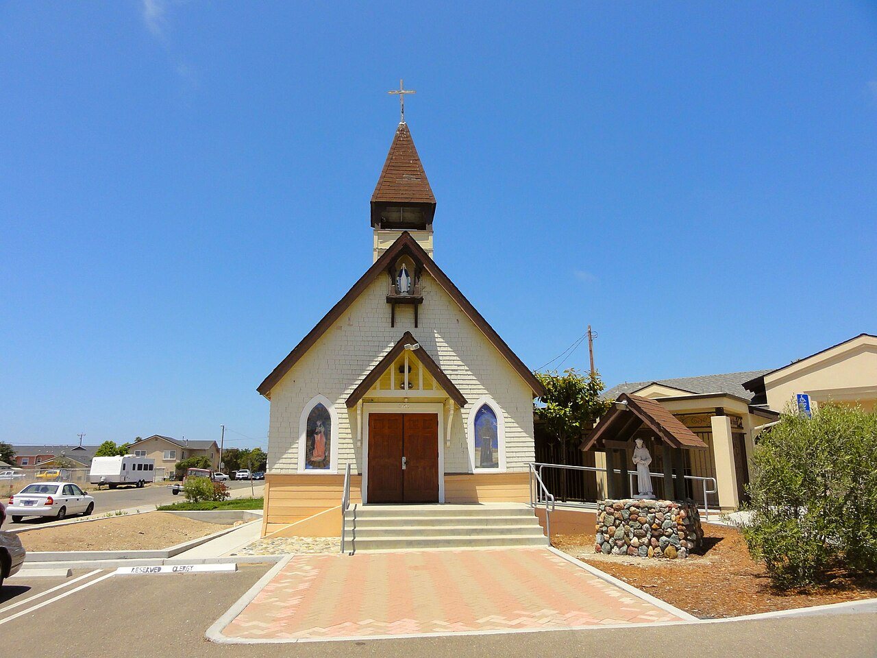 Ramp up into Quaint Church
