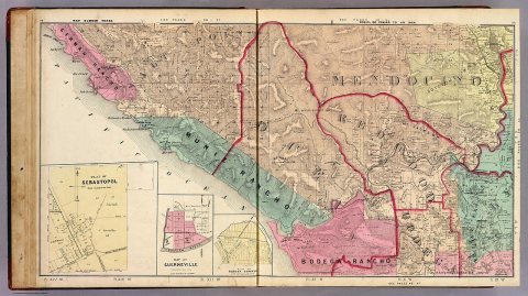 Salt Point, Ocean, Mendocino, Redwood, Bodega, and Analy Townships, 1877