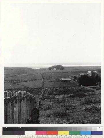 East-west line fence north of Manchester. Offest in three places by fault fissures. Zone of faulting low, marshy g[roun…