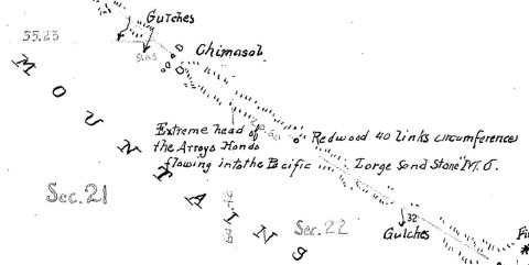 La Honda Creek Headwaters 1856