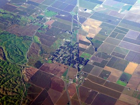 Aerial view of Dunnigan, California, December 2021