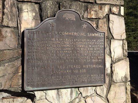 Cooper Saw Mill California Historical Landmark Sign