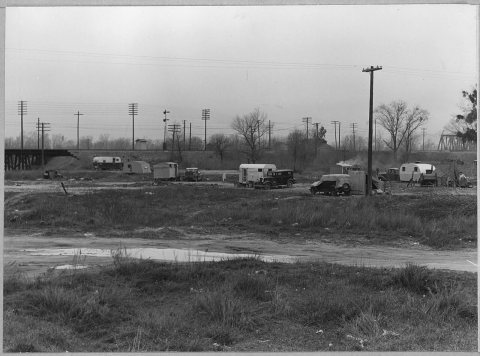 Olivehurst, 2 miles south of Marysville, Yuba County, California. Squatter Community of 52 camps, a