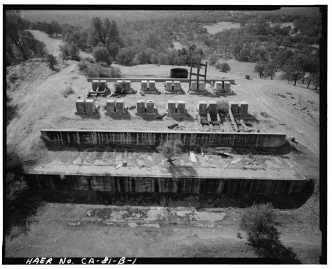 BIRD'S EYE VIEW - Royal Consolidated Gold Mine and Mills, Royal Mill, 4.0 Air Miles Northwest of Copperopolis, Copperop…