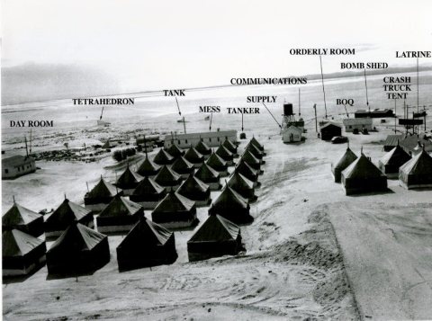 Tent facilities located on Muroc Gunnery and bombing range