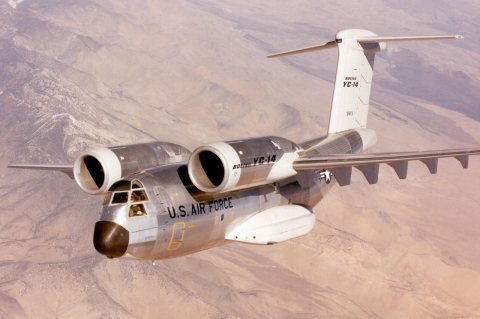 Boeing YC-14 in flight