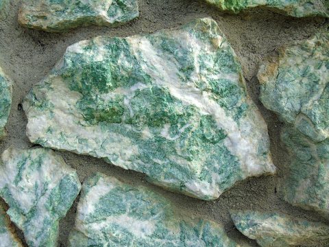 Mariposite stone in Monument at