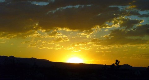 Actual sunset in