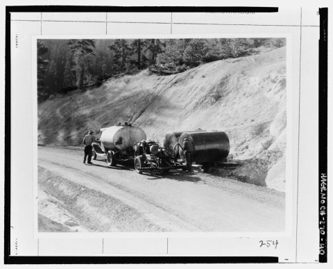 ROAD OILING DISTRIBUTOR. - Lassen Park Road
