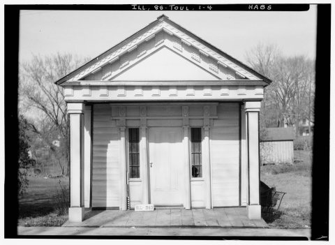 Historic American Buildings Survey Joseph Hill, Photographer April 28,1936 EAST ELEVATION SHOWING FRONT ENTRANCE, RESTO…