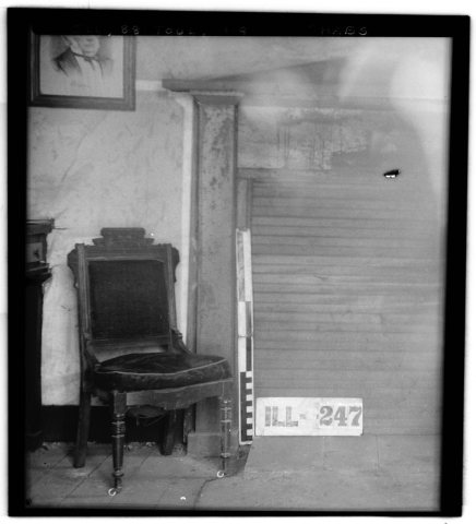 Historic American Buildings Survey Joseph Hill, Photographer April 1936 REAR OFFICE VIEW SHOWING OLD MANTLE. - Dr. Hall…