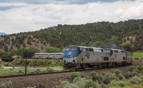 Amtrak California Zephyr on the Colorado River