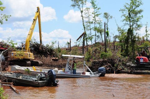 Tornado - Dadeville, Ala. , June 20, 2011 -- The U. S. Army Corps of Engineers is working with contractors to remove de…