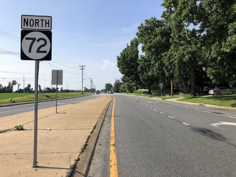 2022-07-19 17 03 45 View north along Delaware State Route 72 (South Chapel Street) just north of Delaware State Route 4…