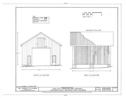 Phillips Corn Crib and Granary, Old Wilmington Road, west of junction with North Star Route, Hockessin, New Castle Coun…