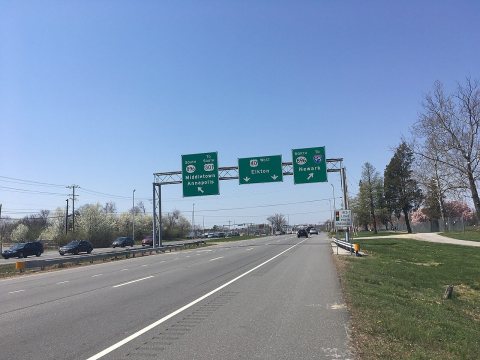 US 40 WB approaching US 301-DE 896