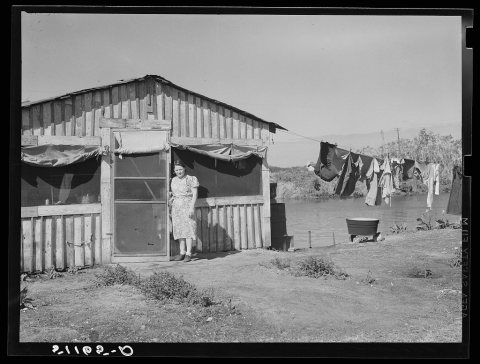 Migratory packinghouse workers living quarters near Lake Harbor, Florida