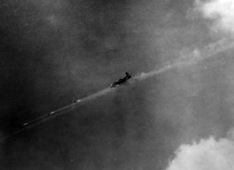 B-45A launches HVAR at Eglin AFB 1950