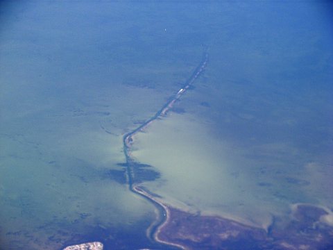 Aerial view of a channel in Hernando County, Florida