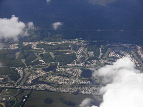 Aerial view of The Eagles golf community
