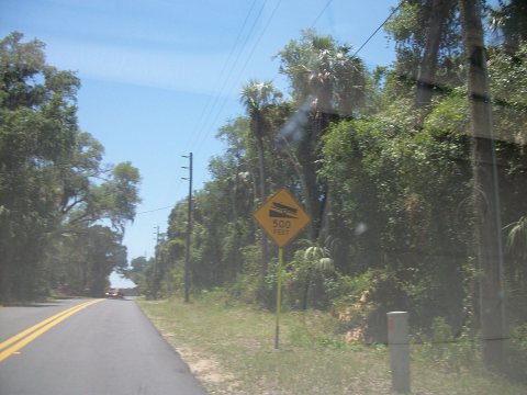 Boat Ramp 500 feet Warning Sign