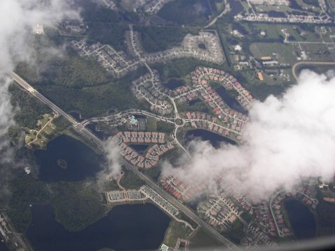Aerial view of Westchase, Florida neighborhood
