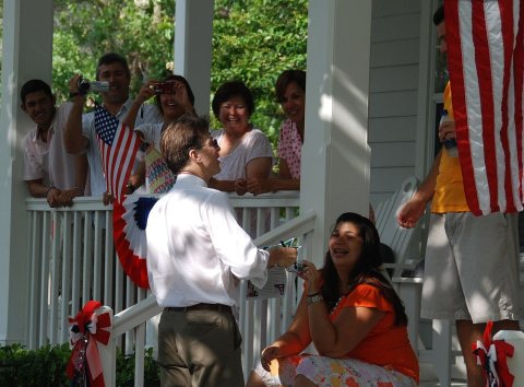 Michael E. Arth greeting Floridians