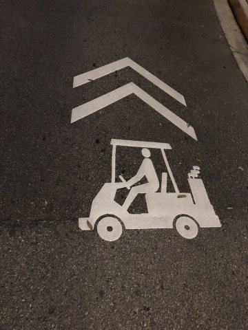 Golf cart sharrows