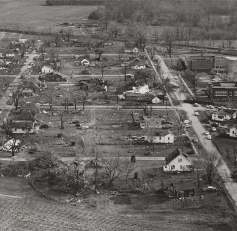 Gorham after 1957 tornado