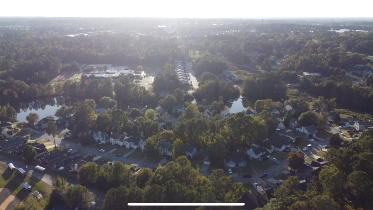 Martinez, Ga (aerial view at sunset)