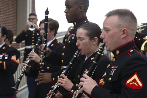 Parris Island Marine Band Perfroms 160325-M-GN053-028