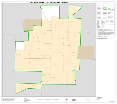 2010 Census Urban Cluster Reference Map for