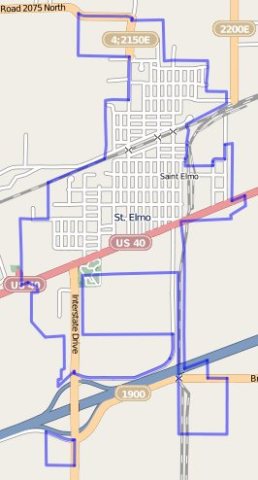 St Elmo OSM slippy map showing boundary relation
