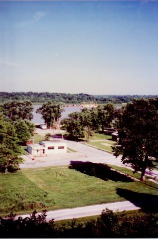 Thebes Illinois June 1990 - View from Courthouse towards River