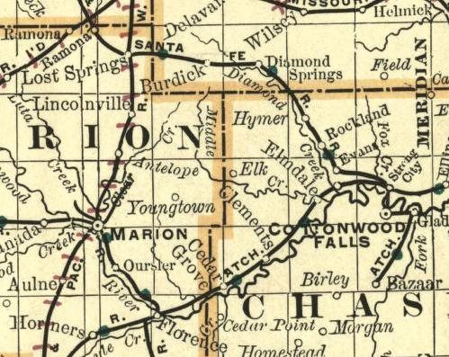 Map elk chase kansas