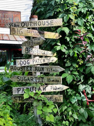 Signage in the Rabbit Hash Historic District