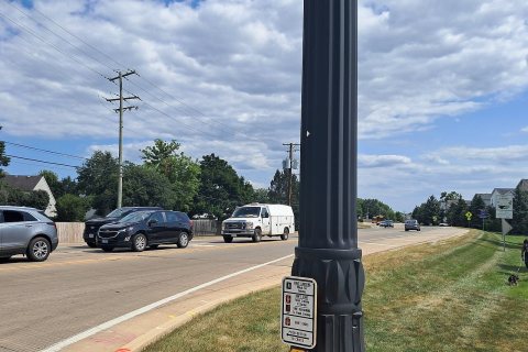 Hainesville Rd south from Washington St - Hainesville, IL - July 2026