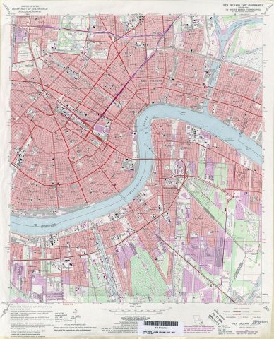 New Orleans Section and West Bank 1979 Map