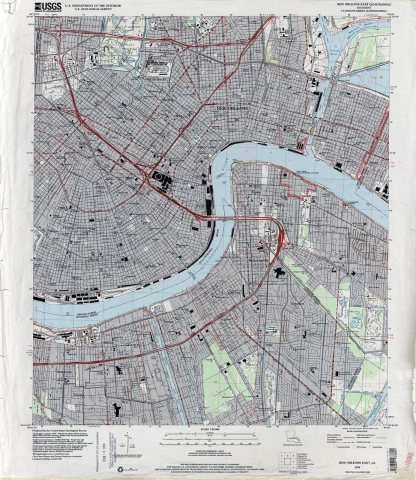 New Orleans Section and West Bank 1998 Map